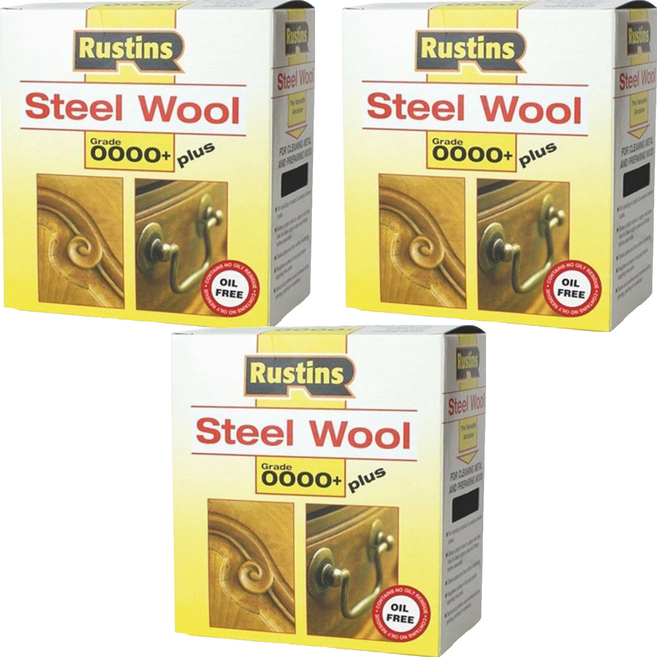 Rustins 鋼絲絨 超極細0000+號 12 x 7 x 13cm 150g, 3盒, 灰色