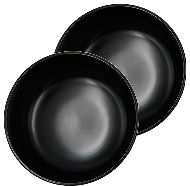 田中箸店 貓咪日式寬口碗 130 x 130 x 62mm, 2個, 黑色