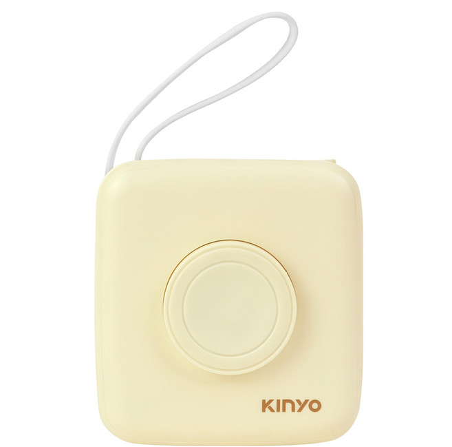 Kinyo 8in1小方糖大容量雙線行動充, KPB-2651Y, 米黃色