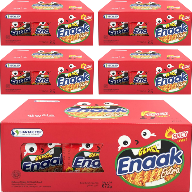 GEMEZ Enaak 韓式小雞麵, 5盒, 672g