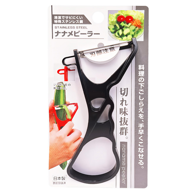 K 中央製作所 日本製斜削皮刀, 1支, 顏色隨機