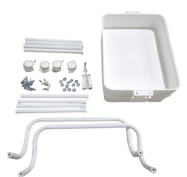 莫蘭迪推車 MLD03WH, 白色, 3層