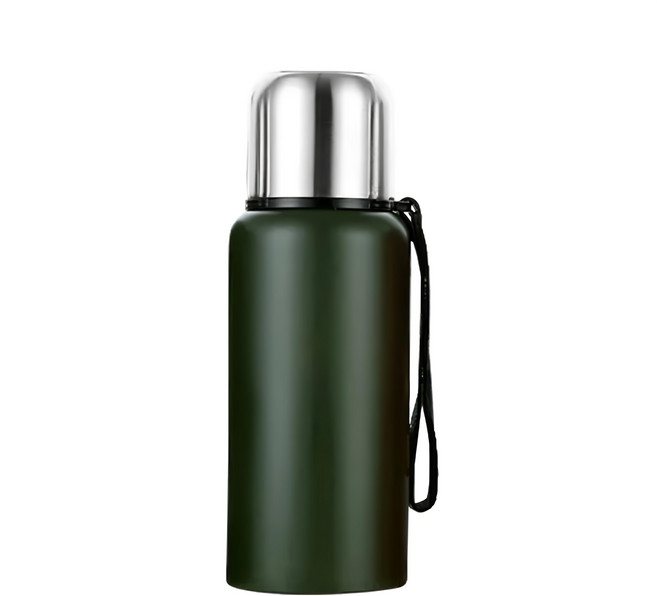 316不鏽鋼內膽保溫杯水杯 附雙層茶隔 F0548-03 500ml, 綠色, 1個
