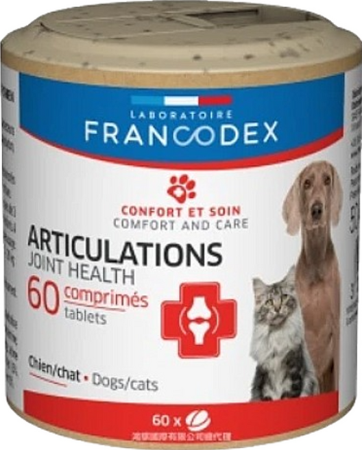 FRANCODEX 法典 關節軟骨靈活錠 犬貓用 60錠, 維護骨骼/關節, 1罐