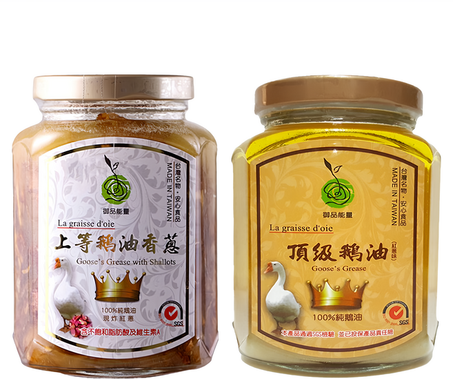 Well Life 悅生活 御品能量 黃金3A原味雙享2件組 頂級鵝油 375ml + 上等鵝油香蔥 350g, 1組