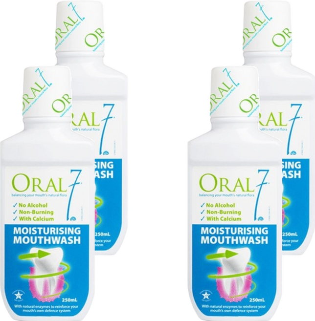 ORAL7 口立淨 酵素護理漱口水 250ml 不含酒精 無灼熱感 含鈣, 4瓶