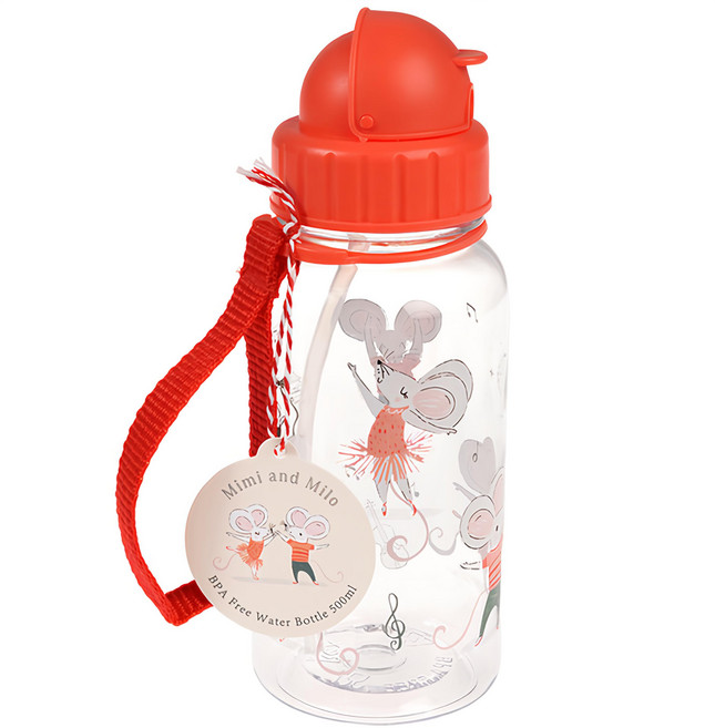 Rex LONDON 兒童Tritan 吸管水瓶, 古典芭蕾 透明, 500ml, 1個