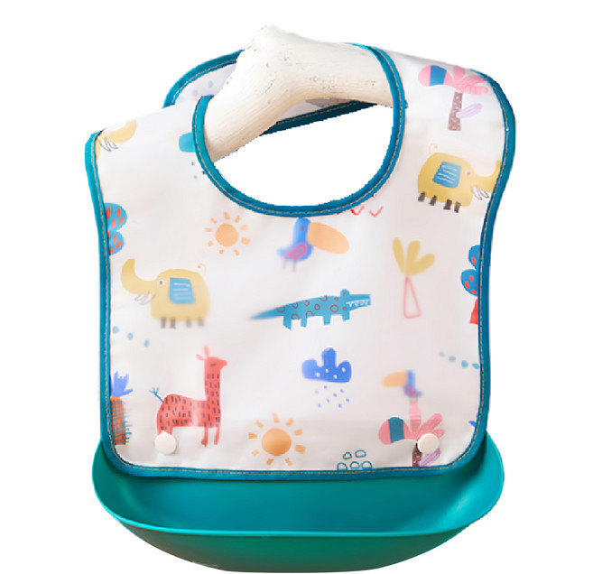 兒童可拆式防水圍兜, 動物, 1件, 1件