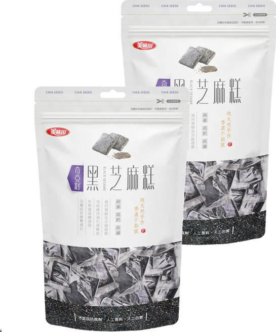 美味田 奇亞籽黑芝麻糕, 250g, 2袋