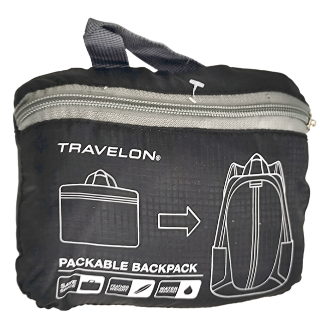 TRAVELON PACKING 折疊收納後背包 均碼 黑色
