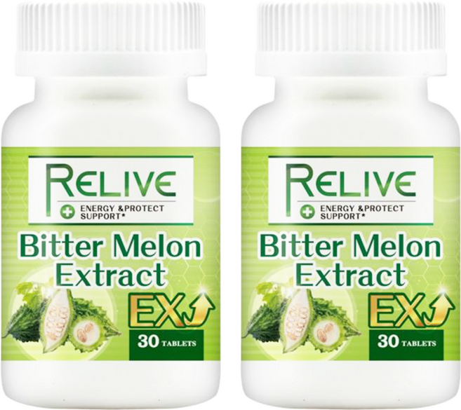RELIVE 山苦瓜膠囊EX, 30顆, 500mg, 2罐