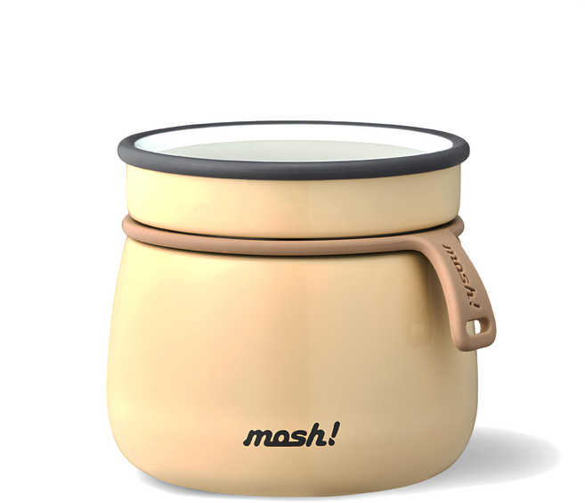 mosh Latte Food Jar 不鏽鋼保溫保冷食物罐 - 350ml, 象牙白色, 1個