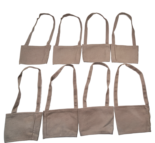 帆布飲料環保杯套 19g, 鯊魚灰, 1組