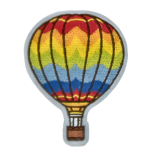 Hi 你好 刺繡貼紙, 熱氣球, 1張