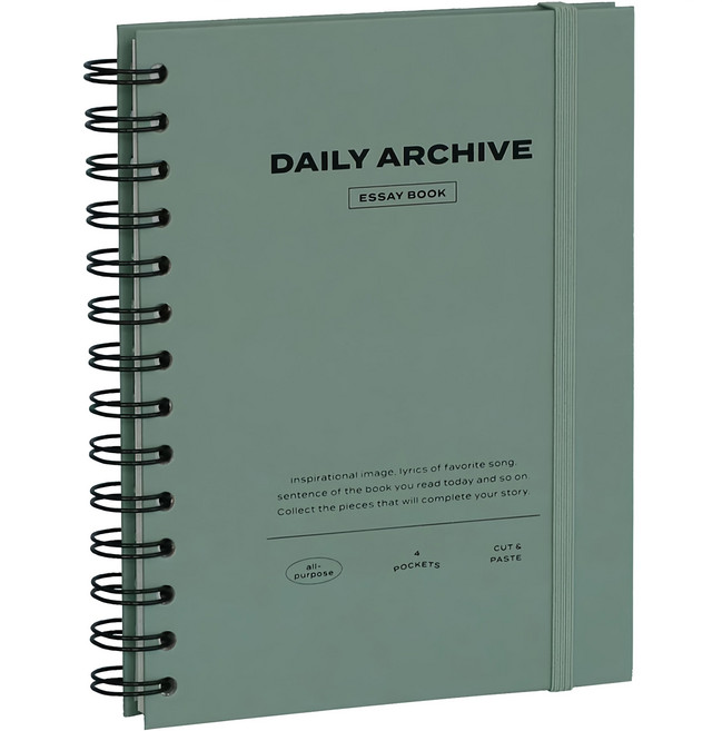ICONIC Daily Archive 萬用手帳/剪貼簿 - 04 鼠尾草綠, 1本