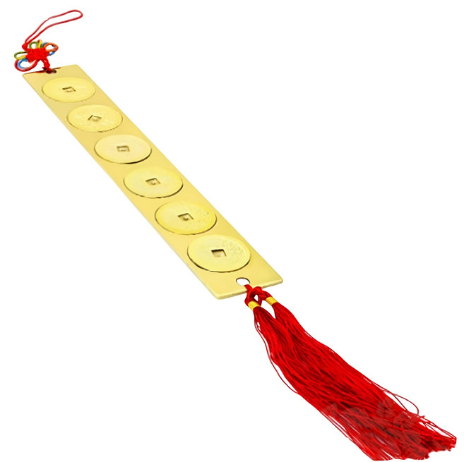 馥瑰馨盛 風水尺六帝錢, 金色, 1個