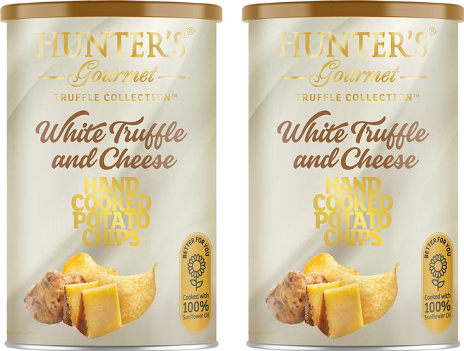 HUNTER'S gourmet 亨特手工洋芋片 白松露&起司味, 2罐, 150g