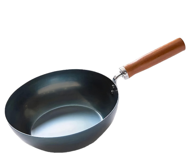 FUJITA KINZOKU 藤田金屬 INITIAL 職人深型鐵炒鍋 IH爐可用 日本製, 1個, 24cm