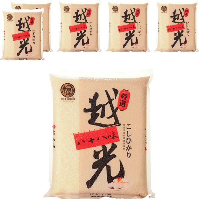 RICE HOUSE 米屋 特選越光米, 1.5kg, 6袋, CNS 一等