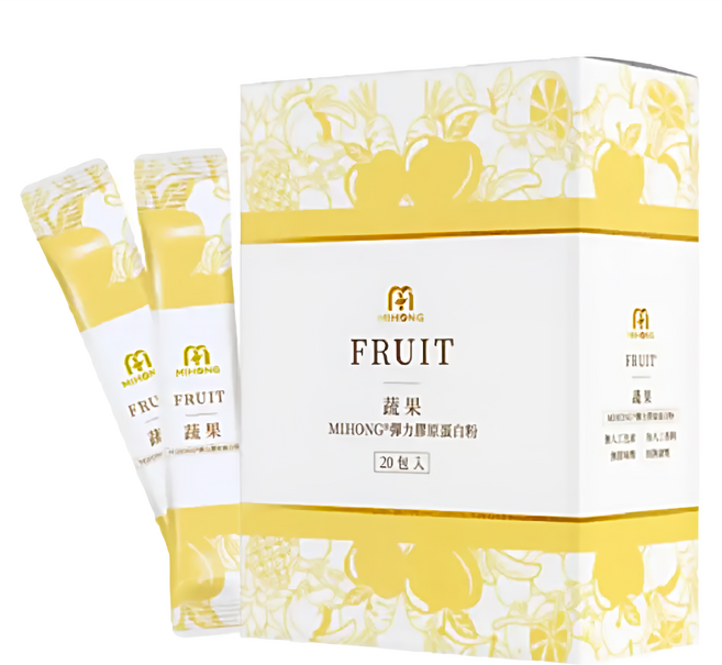 MIHONG 米鴻生醫 彈力膠原蛋白粉 好眠蔬果 4g, 1盒, 20條