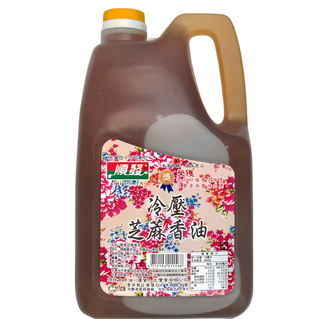 順發油品 芝麻香油, 3L, 1桶