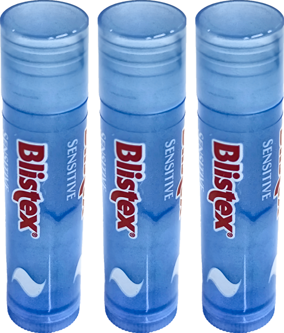 Blistex 碧唇 舒敏修護潤唇膏, 3個, 4.25g, 無色/無味