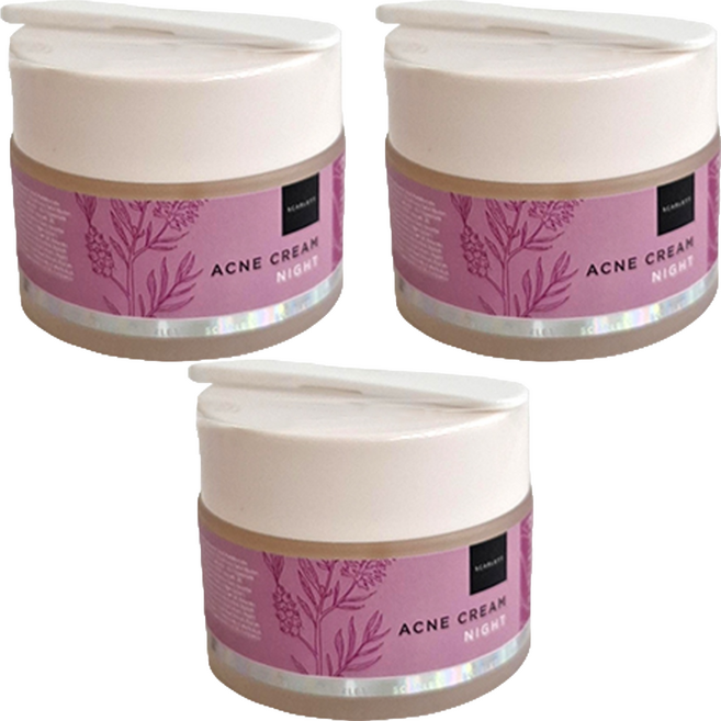 Scarlett Whitening 柔白修護晚霜, 20g, 3罐