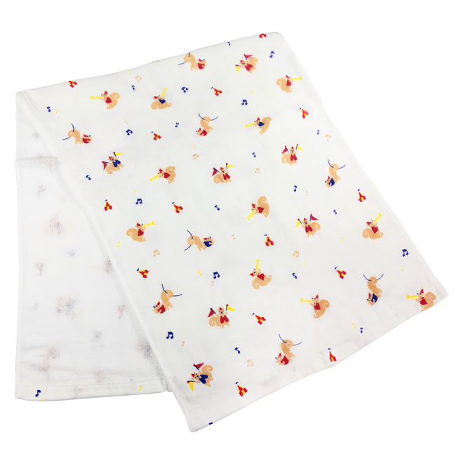 hiorie 日本桃雪 紗布毛巾 小小馬戲團 86 x 34cm 70g, 松鼠, 1條