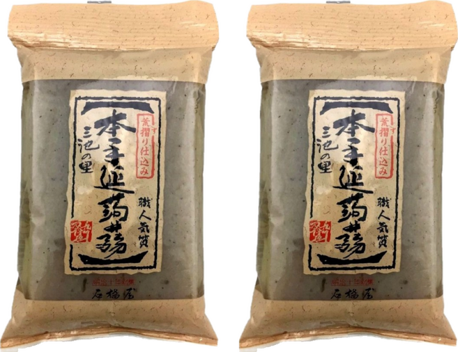 石橋屋 本手延蒟蒻 黑, 400g, 2包