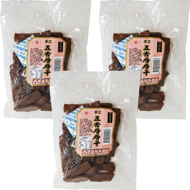 四乘六 五香層層干, 220g, 3包