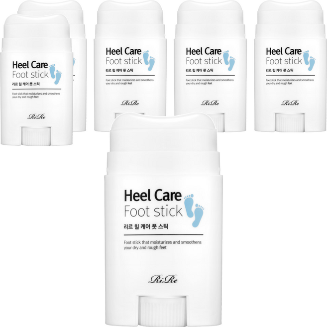 RiRe Heel Care Foot Stick 龜裂足跟修復膏 保濕柔嫩足部, 1個, 6個, 22g