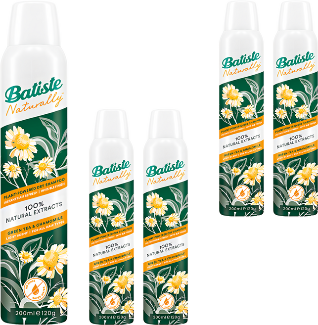 Batiste 芭緹絲 沁爽去油乾洗髮噴霧 綠茶&洋甘菊 200ml, 5件