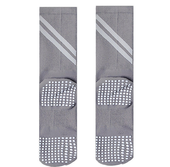 OTOBAI 歐都麥 防滑機能中筒騎行襪 反光條紋, 灰色, 1雙