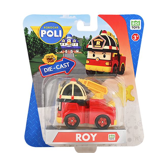 ROI TOYS 合金車系列 警察/消防/救護車玩具 MRT-0601, 羅伊 紅色, 1個