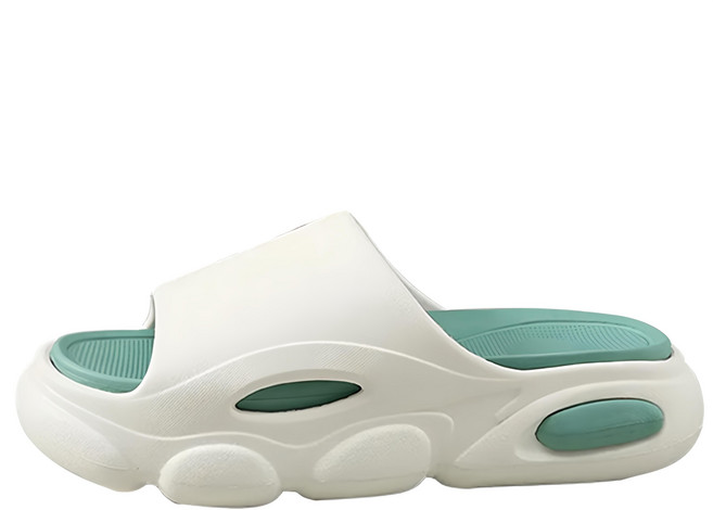 bebehome 超厚造型踩屎感EVA軟底防滑耐磨拖鞋, 35~36, 白色