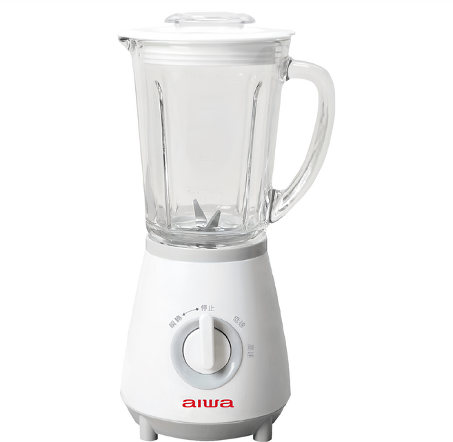 Aiwa 愛華 果汁機 IWJ-198Y 600mL 250W 三段變速 玻璃材質瓶身, 1台