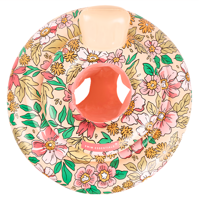 SWIM ESSENTIALS 嬰幼兒充氣坐式泳圈 花卉圖案, 蜜蜜花園 多色, 1個