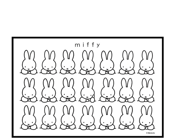 Skater VS1 桌墊餐墊, S, 米菲兔 白色, 1個