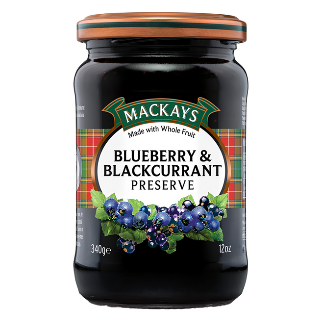 MACKAYS 梅凱 藍莓黑醋栗果醬, 340g, 1罐