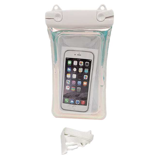 愛北鼻之家 素色氣囊手機防水袋, 1個, 白色