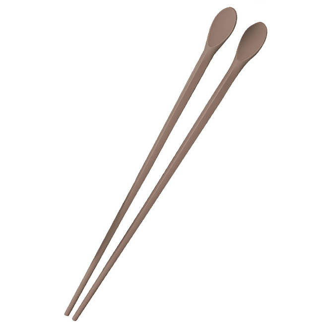 SiliPot 鉑金矽膠油炸筷, 1雙, 可可棕