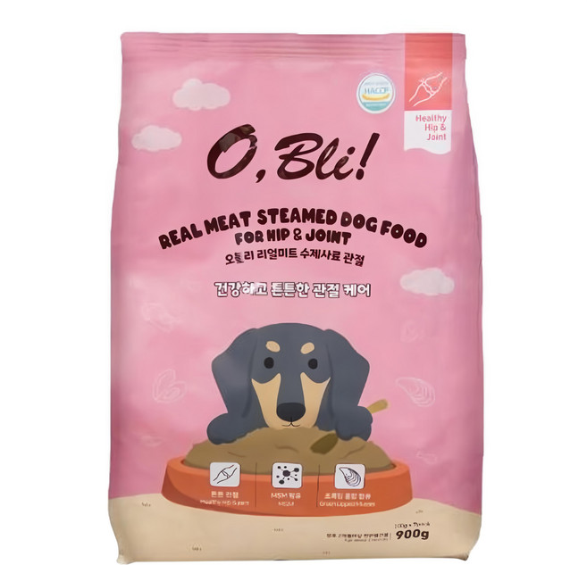 O Bli 噢 比利 犬用頂級機能軟飼料 關節保養配方, 雞肉, 900g, 1包
