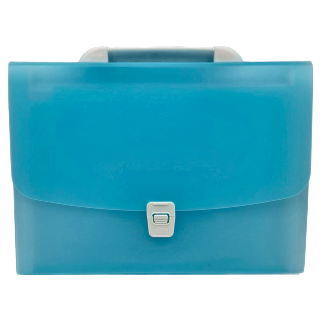 OTO 歐迪奧文具 13格手提式風琴文件夾 A4, 天空藍, 1個