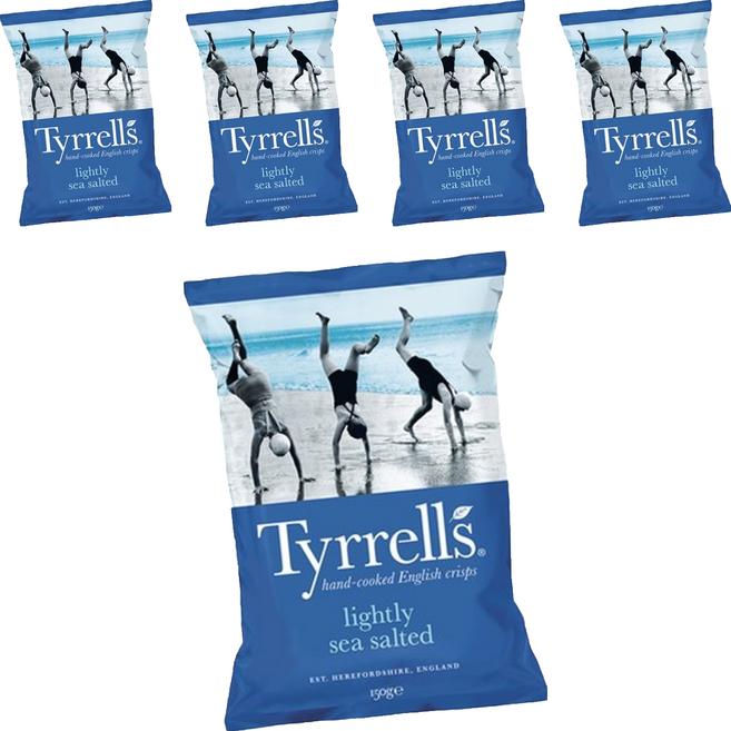 Tyrrells 泰勒思 洋芋片 薄鹽口味, 150g, 5包