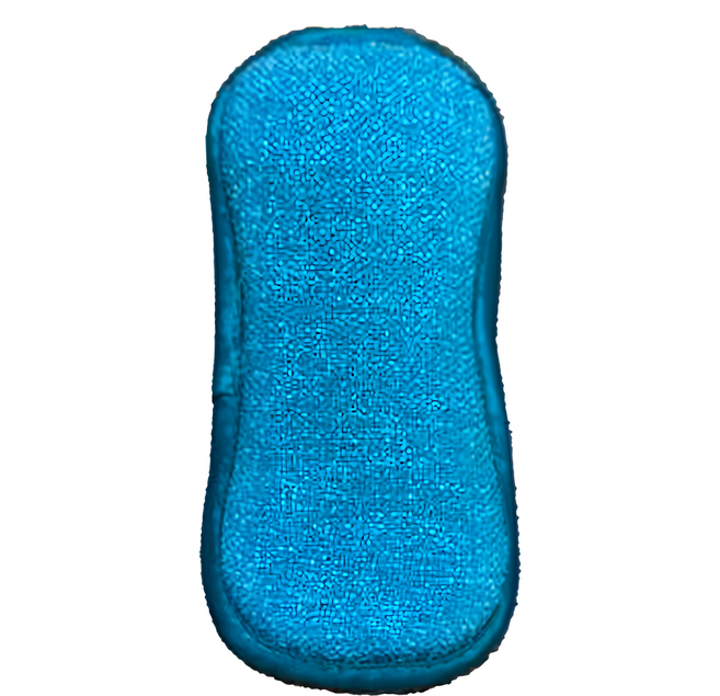 White Magic 超細纖維海綿菜瓜布 海洋藍色系 輕鬆去油不傷碗盤 廚房清潔好幫手, 1個, 1入