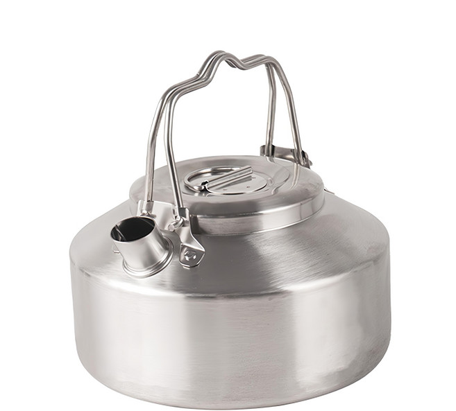 CLS 戶外露營不鏽鋼雙手提水壺 14 x 8cm, 銀色, 1個