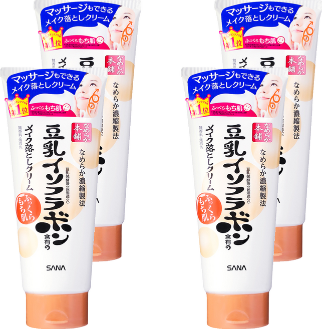 SANA 莎娜 豆乳美肌 保濕卸妝霜, 180g, 4條