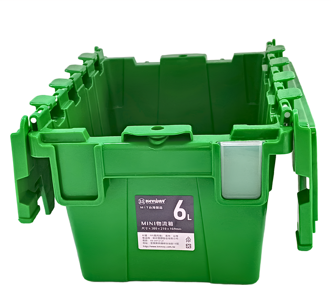 KEYWAY 聯府 BL06-4 MINI物流箱 6L, 綠色, 1個