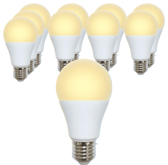 TCP 強凌 8W LED 廣角型節能省電燈泡, 黃光(3000K), 10個
