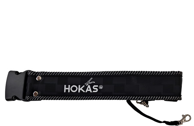 HOKAS 短版格紋腰帶 特多龍內裡加厚&兩扣環 一拉鍊暗袋